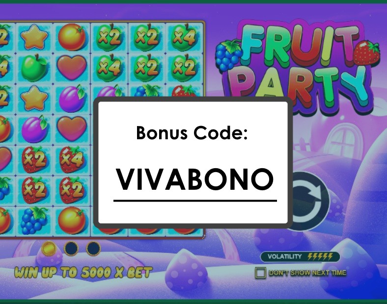 Fruit Party Slot de Frutas com 5000x Max Win e Multiplicadores de Até 256x